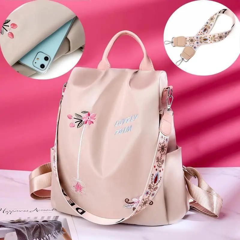 Embroidered Casual Backpack