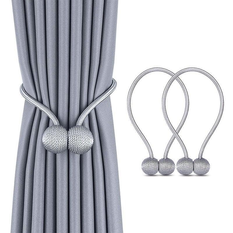 Magnetic Curtain Tiebacks with Pearl-Ball Accents