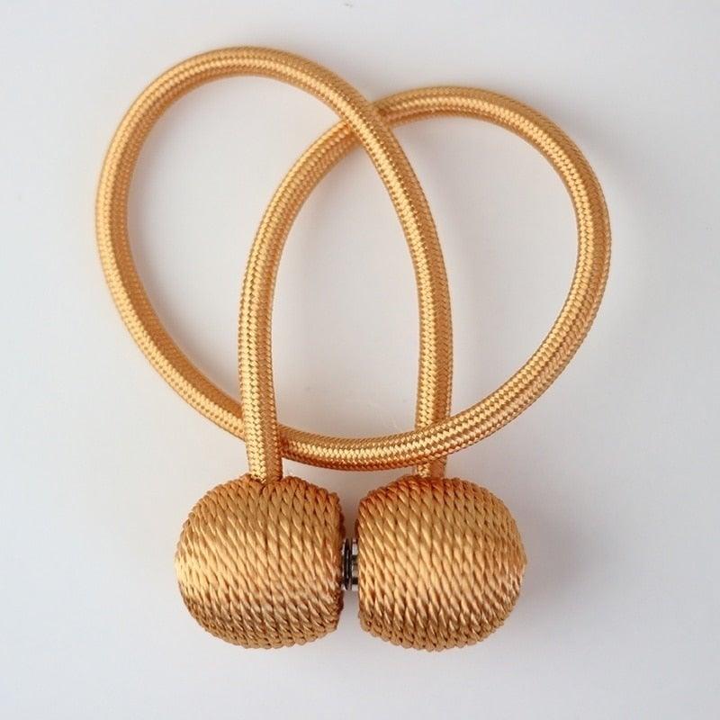 Magnetic Curtain Tiebacks with Pearl-Ball Accents
