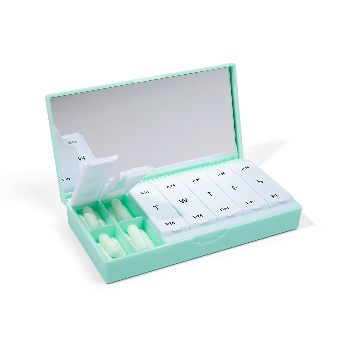 Mint Weekly Pill Organizer in everyday use
