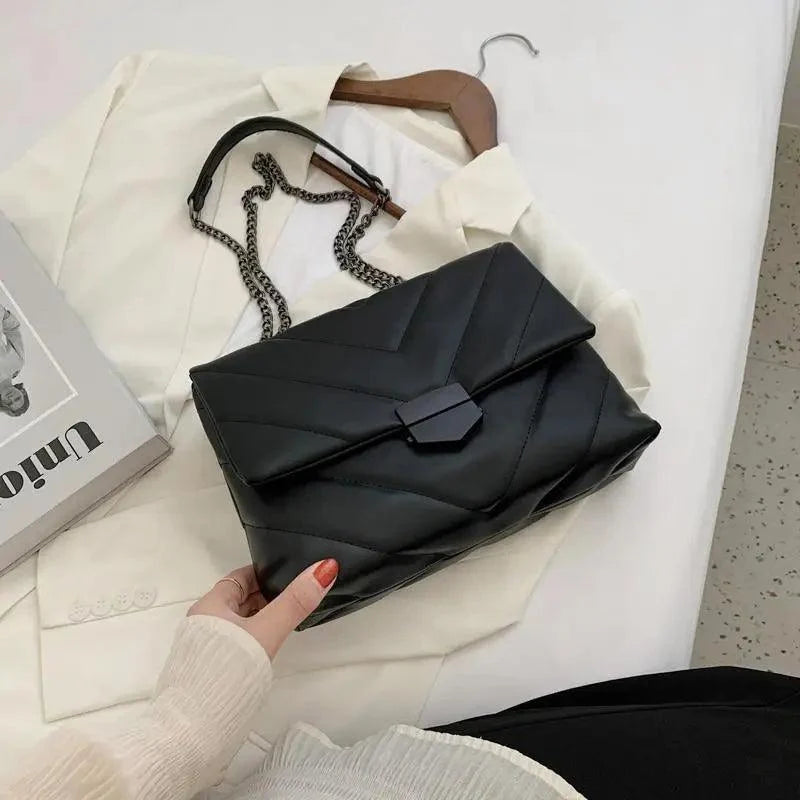Embroidered PU Leather Crossbody Bag