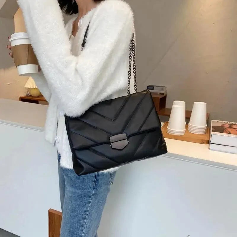 Embroidered PU Leather Crossbody Bag