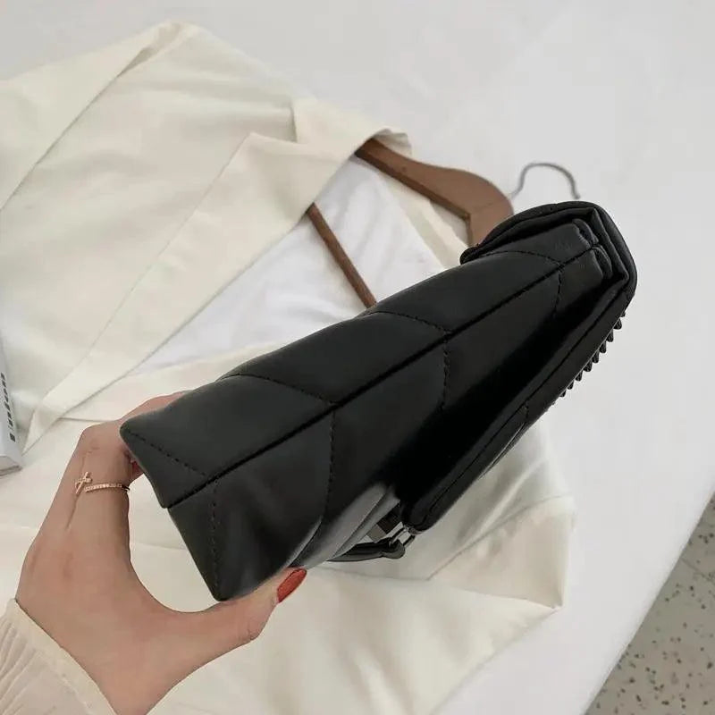 Embroidered PU Leather Crossbody Bag