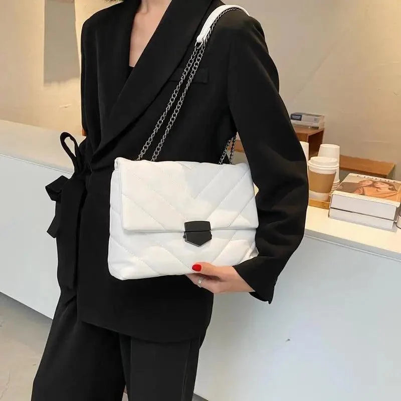 Embroidered PU Leather Crossbody Bag
