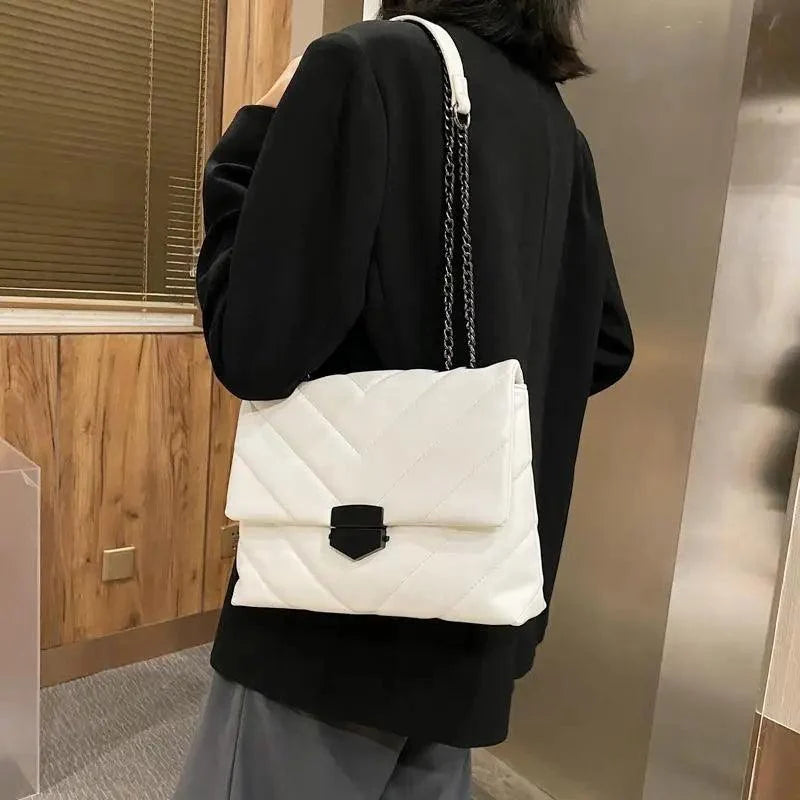Embroidered PU Leather Crossbody Bag