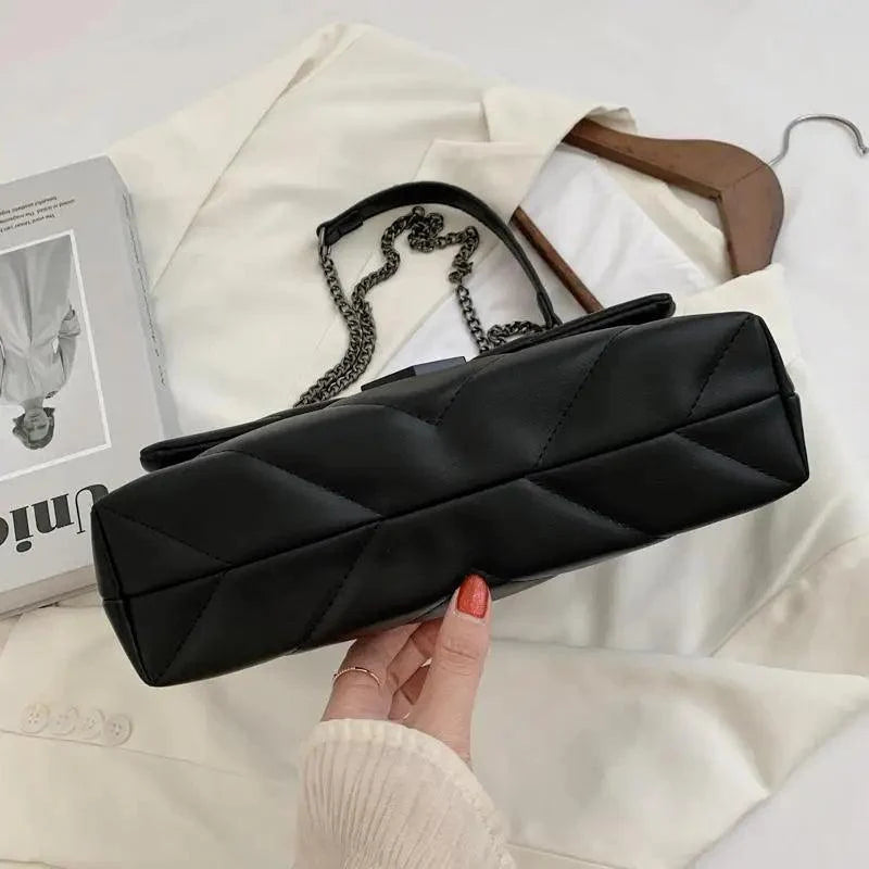 Embroidered PU Leather Crossbody Bag