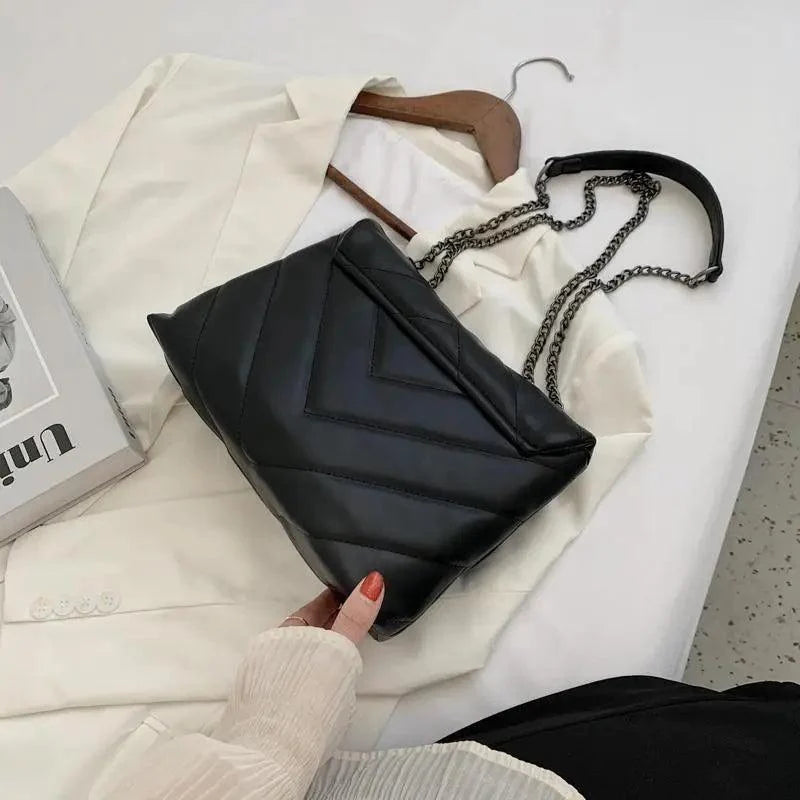 Embroidered PU Leather Crossbody Bag