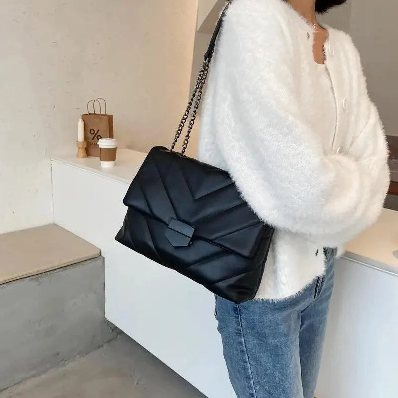 Embroidered PU Leather Crossbody Bag