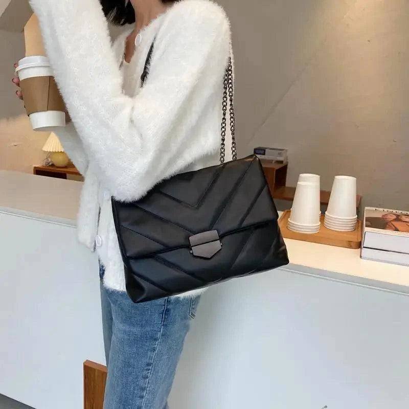 Embroidered PU Leather Crossbody Bag