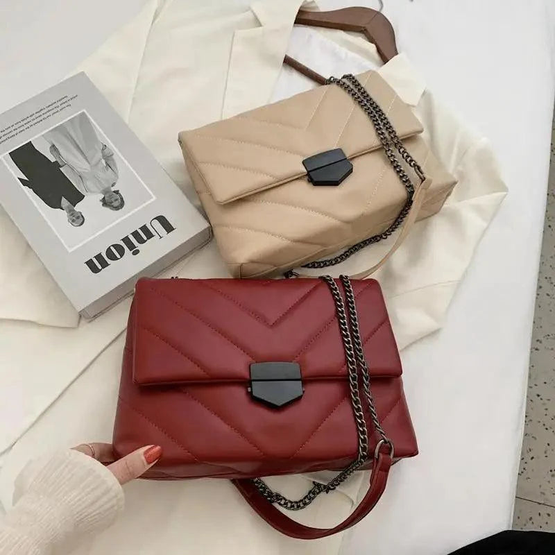 Embroidered PU Leather Crossbody Bag