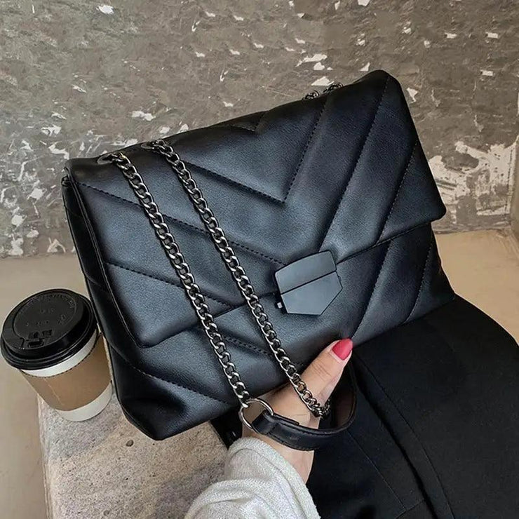 Embroidered PU Leather Crossbody Bag