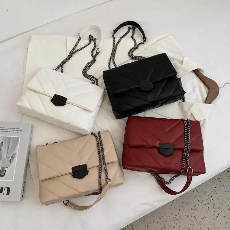 Embroidered PU Leather Crossbody Bag