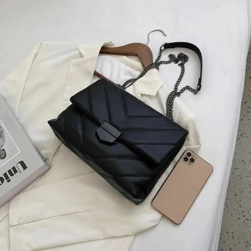 Embroidered PU Leather Crossbody Bag