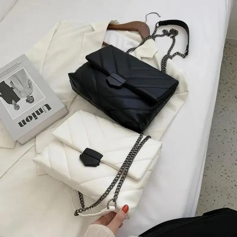 Embroidered PU Leather Crossbody Bag