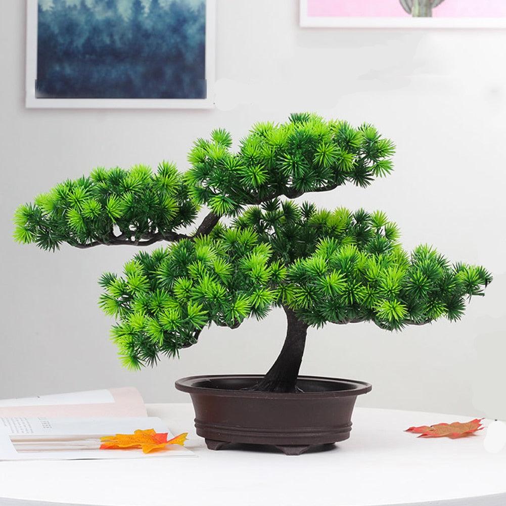 Artificial Pine Bonsai Desk Accent