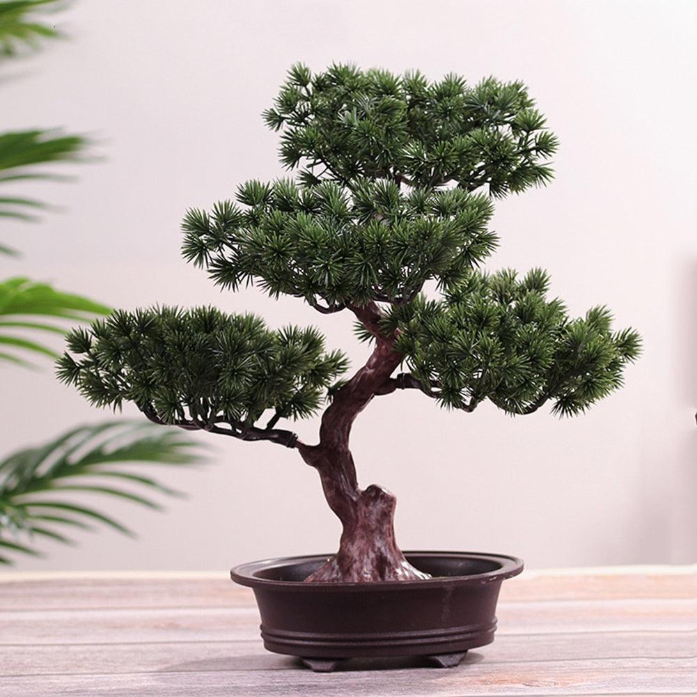 Artificial Pine Bonsai Desk Accent