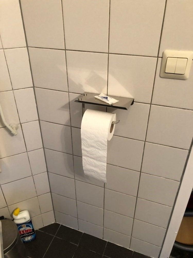 Wall-Mounted Toilet Paper Holder with Shelf