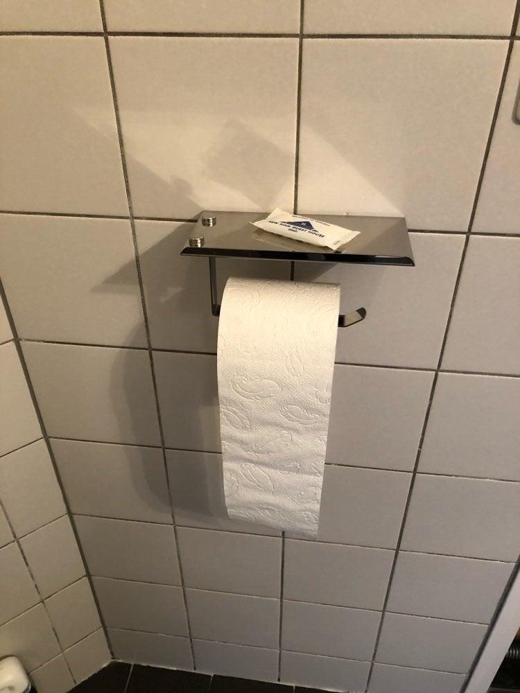 Wall-Mounted Toilet Paper Holder with Shelf