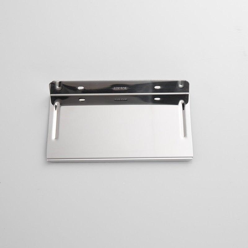 Wall-Mounted Toilet Paper Holder with Shelf
