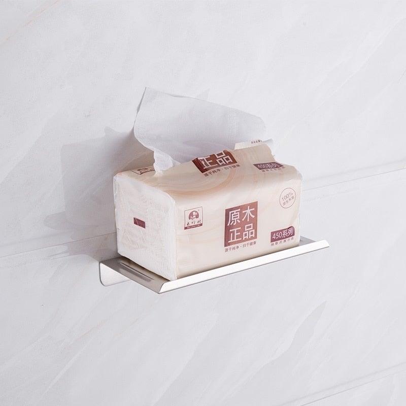 Wall-Mounted Toilet Paper Holder with Shelf