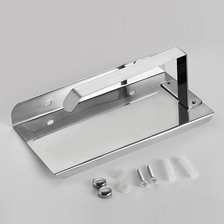 Wall-Mounted Toilet Paper Holder with Shelf