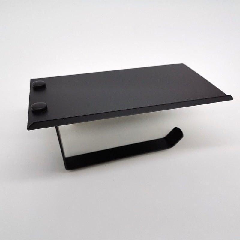 Wall-Mounted Toilet Paper Holder with Shelf