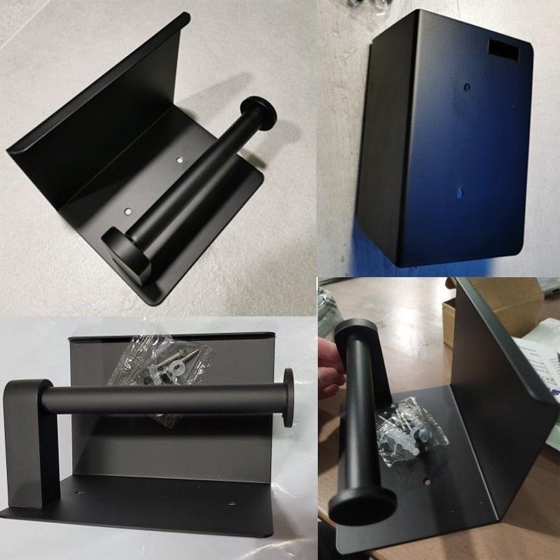 Wall-Mounted Toilet Paper Holder with Shelf