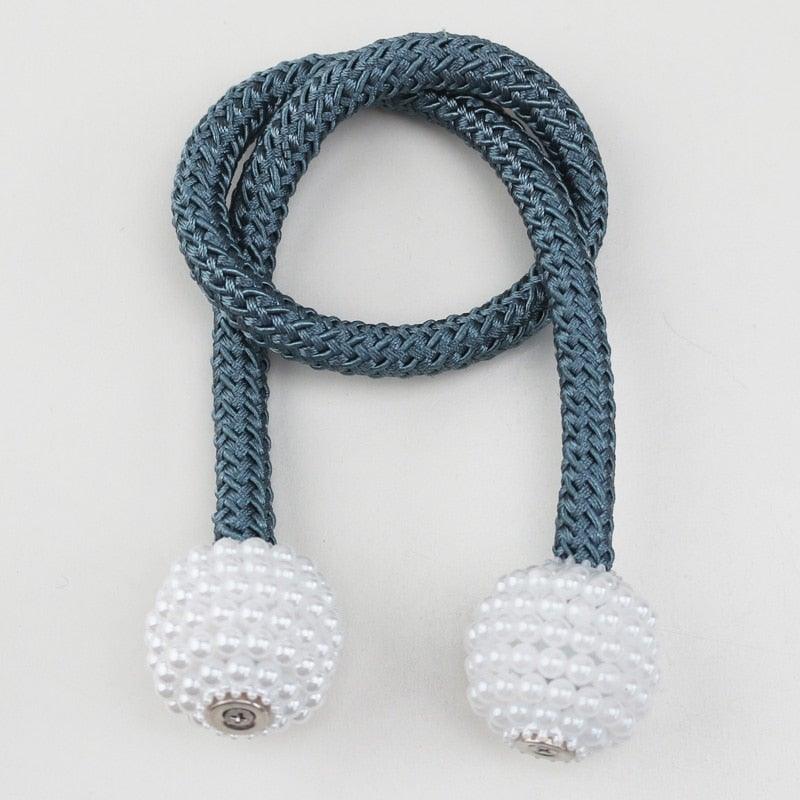 Pearl-Bead Magnetic Curtain Tiebacks