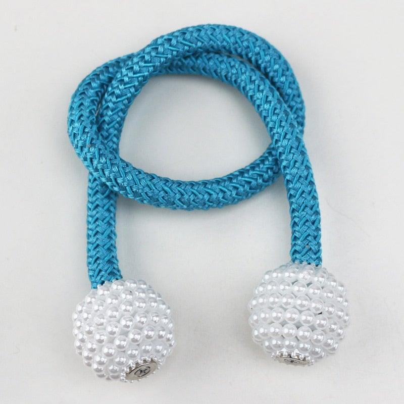 Pearl-Bead Magnetic Curtain Tiebacks