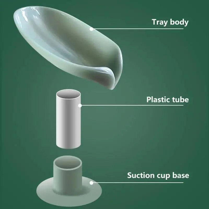 Leaf-Shaped Suction Soap Dish