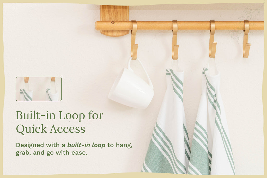 Striped Cotton Kitchen Towels · Set of 6