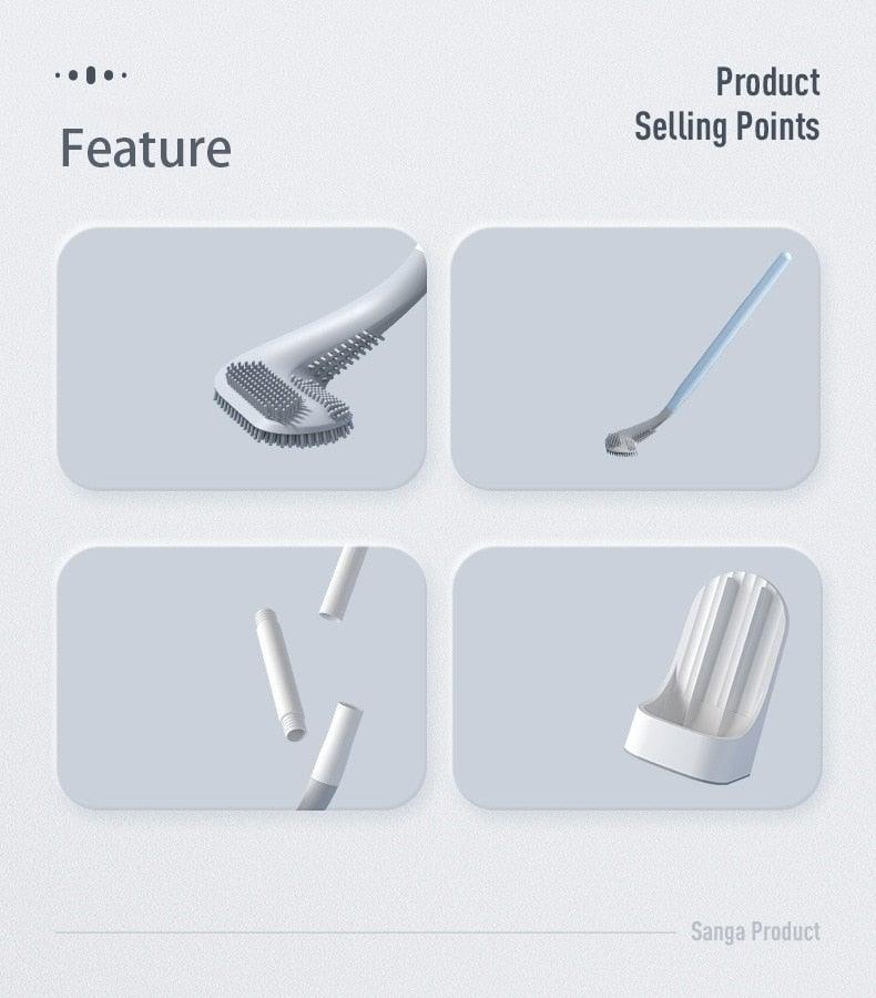 Silicone Toilet Brush & Holder