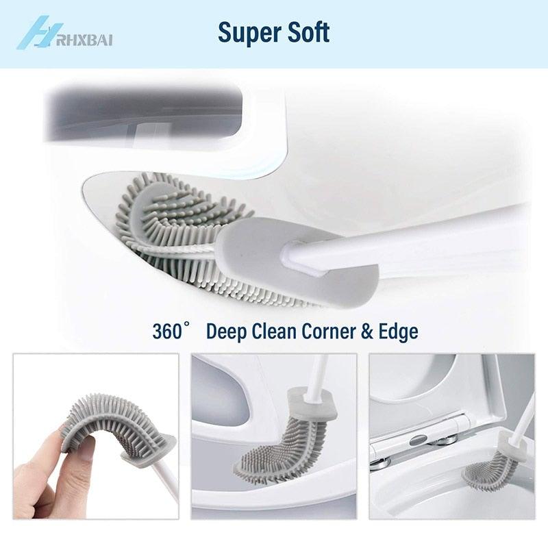 Silicone Toilet Brush & Holder