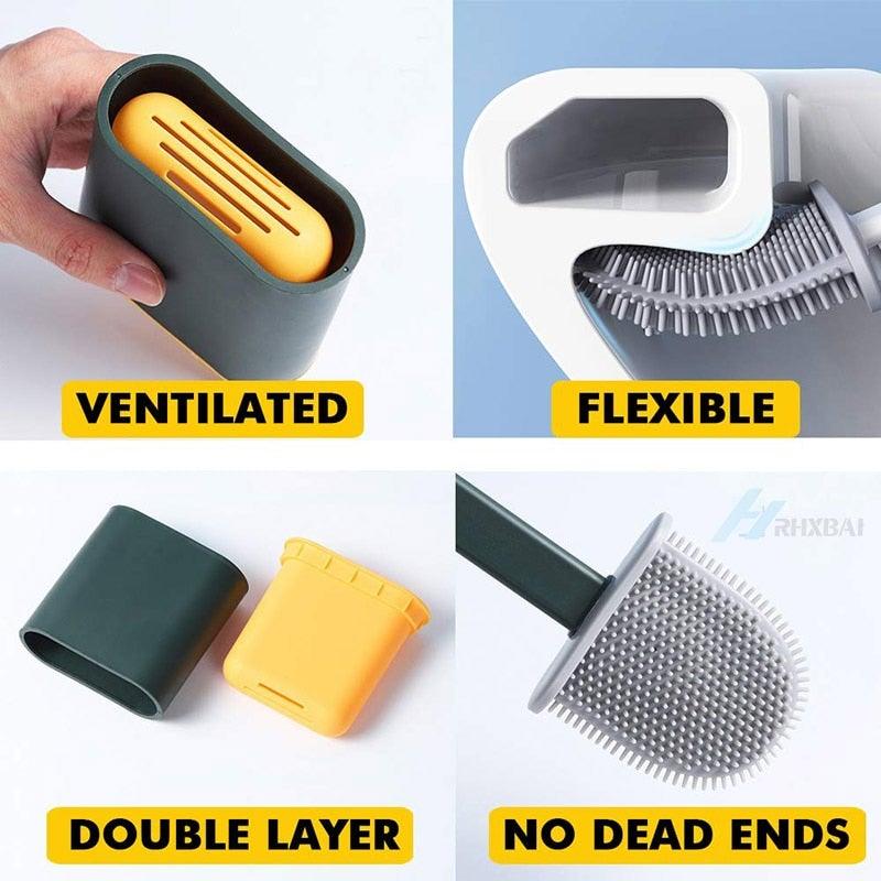 Silicone Toilet Brush & Holder