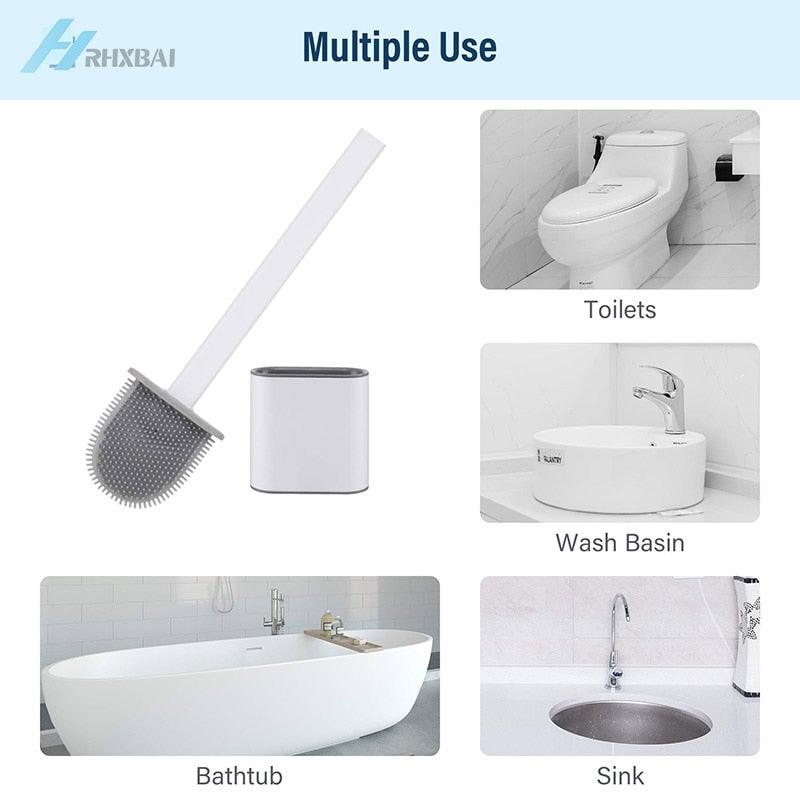 Silicone Toilet Brush & Holder