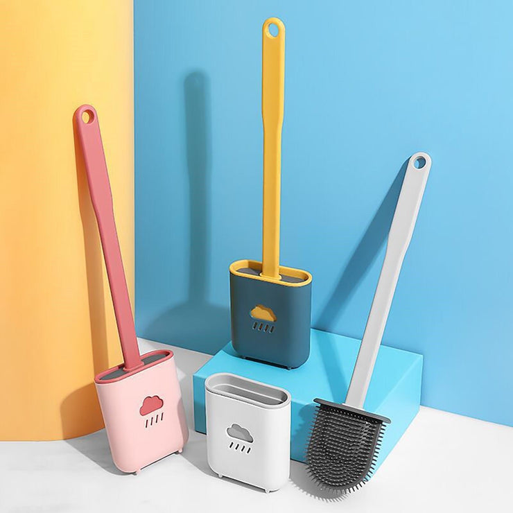 Silicone Toilet Brush & Ventilated Holder