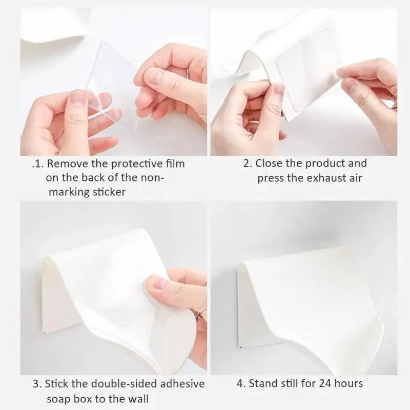 Wall-Mounted Soap Dish with Hook